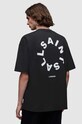 Βαμβακερό μπλουζάκι AllSaints TIERRA SS CREW μαύρο MG294Y