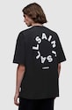 Βαμβακερό μπλουζάκι AllSaints TIERRA SS CREW μαύρο MG294Y