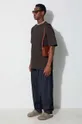 Памучна тениска Norse Projects Simon Loose Organic Heavy Jersey N Logo T-Shirt кафяв