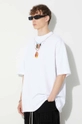 white Marcelo Burlon cotton t-shirt Feathers Necklace