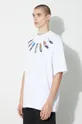білий Бавовняна футболка Marcelo Burlon Collar Feathers