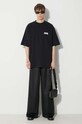 Marcelo Burlon t-shirt bawełniany Disco God CMAA054F23JER0091001 czarny AW23