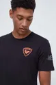 czarny Rossignol t-shirt bawełniany HERO