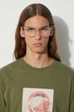 Maharishi t-shirt bawełniany Peace Crane T-Shirt 1072.OLIVE zielony
