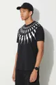czarny Neil Barett t-shirt bawełniany FAIRISLE THUNDERBOLT