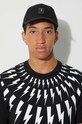 Neil Barett cotton t-shirt FAIRISLE THUNDERBOLT PBJT007S.V501S.524 black