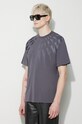 Neil Barrett t-shirt bawełniany EASY DROPPED SHOULDER FAIRISLE niebieski PBJT165.V502S.3644