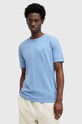 AllSaints tricou MD095Z OSSAGE SS CREW uni albastru MD095Z