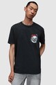 Μπλουζάκι AllSaints MG059Z STRAY SS CREW στάμπα μαύρο MG059Z