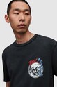 Μπλουζάκι AllSaints MG059Z STRAY SS CREW μαύρο MG059Z