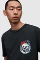 czarny AllSaints t-shirt MG059Z STRAY SS CREW