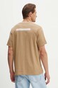 Odzież Universal Works t-shirt bawełniany MYSTERY TRAIN PRINT TEE 29182 beżowy