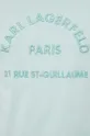 tyrkysová Bavlnené tričko Karl Lagerfeld