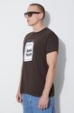 PLEASURES cotton t-shirt Techpack brown P23SY020