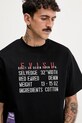 Βαμβακερό μπλουζάκι Evisu Slogan and Poster Print μαύρο 2EAHTM3TS8056LFCT