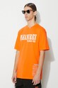 Puma cotton t-shirt PUMA x PLEASURES Typo Tee orange 620878