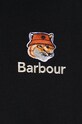 Barbour cotton longsleeve top Barbour x Maison Kitsune Fox Head L/S Tee MTS1228