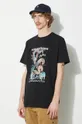 μαύρο Βαμβακερό μπλουζάκι Maharishi Double Dragons Organic T-Shirt