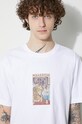 Maharishi t-shirt bawełniany Tiger Vs. Dragon T-Shirt 1078.WHITE biały