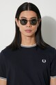 Хлопковая футболка Fred Perry M1588.795 тёмно-синий