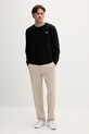 Bavlněné tričko s dlouhým rukávem Fred Perry M9602.102 černá AA00