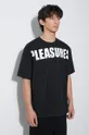 black PLEASURES cotton t-shirt Expand Heavyweight Shirt