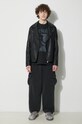 PLEASURES cotton t-shirt Gouge Heavyweight Shirt P23W039.BLACK black AW23