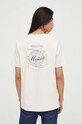 Βαμβακερό μπλουζάκι The Mercer Brand MEAP233008 μπεζ