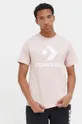 Bavlnené tričko Converse ružová