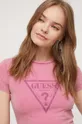 roza Majica kratkih rukava Guess Originals
