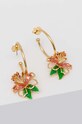 Сережки Kate Spade циркон золотий KH558