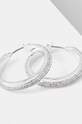Naušnice Lauren Ralph Lauren PE 30MM PAVE HOOP 14G00874 srebrna AW24