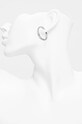 Accesorii Lauren Ralph Lauren cercei PE 30MM PAVE HOOP 14G00874 argintiu