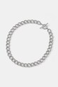 Колие Lauren Ralph Lauren NK 16IN PAVE CURB LINK COLLAR сребърен 14N00521