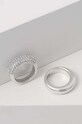 AllSaints inel 2-pack 2-pack argintiu 477521SLV127
