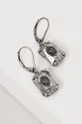 ezüst Kurt Geiger London fülbevaló CRYSTAL DROPLET EARRINGS Női
