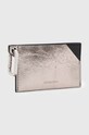 Accesorii AllSaints carcasa din piele HEX CARDHOLDER W173XB argintiu