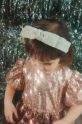 Παιδική ζώνη μαλλιών Konges Sløjd GLITTER BOW HAIRBRACE γκρί KS101990