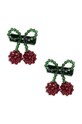 Konges Sløjd gumki do włosów 2 PACK CHERRY BOW HAIR CLIPS 2-pack KS101850 zielony AW24