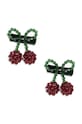 Gumičky Konges Sløjd 2 PACK CHERRY BOW HAIR CLIPS 2-pak KS101850 zelená AW24