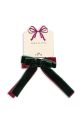 Детски ластик за коса Konges Sløjd 2 PACK VELVET DOUBLE BOW ELASTIC (2 броя) зелен KS101863