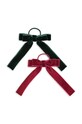 Дитяча резинка для волосся Konges Sløjd 2 PACK VELVET DOUBLE BOW ELASTIC 2-pack KS101863 зелений AW24