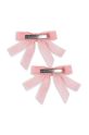 Dievča Detská gumička Konges Sløjd 2 PACK VELVET DOUBLE BOW HAIR CLIPS 2-pak KS101867 ružová