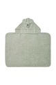 Liewood ręcznik bawełniany niemowlęcy Vilas Bear Baby Hooded Towel LW19630 zielony AW24