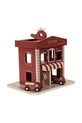Dřevěná hasičská stanice Konges Sløjd WOODEN FIRE STATION FSC KS102144 červená AW24
