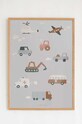 Хлопчик Плакат Liewood Beverly Poster LW17917 сірий
