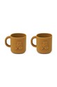Liewood cană pentru bebelusi Chaves vehicles cup 2-Pack 2-pack LW18379 galben AW24
