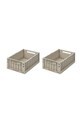Liewood cutie de depozitare Weston Storage Box M 2-pack 2-pack gri LW14677