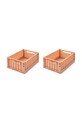 Кутия за съхранение Liewood Weston Storage Box M 2-pack (2 броя) розов LW14677