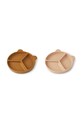 Σετ πιάτων Liewood Stacy Divider Suction Plate 2-Pack 2-pack 2-pack κίτρινο LW15122